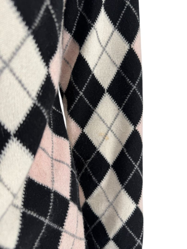 Pringle of Scotland 100% Cashmere Argyle Turtleneck Sweater – Size XL