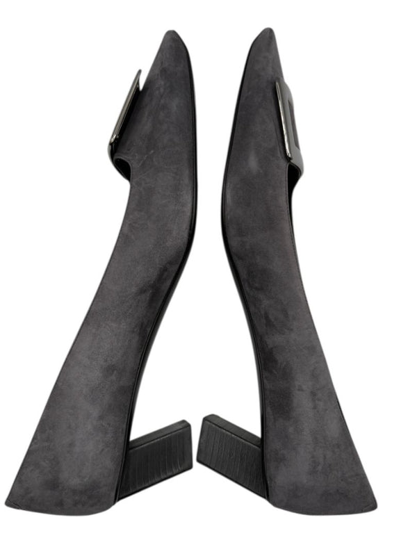 Roger Vivier “Belle Vivier” Grey Suede Pumps – Size 41