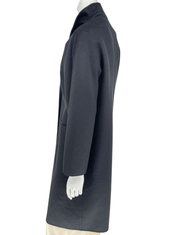 Max Mara Women’s Black 100% Wool “Cucito a Mano” Coat – Size 4