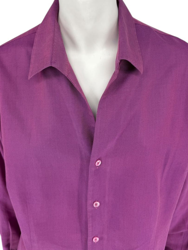 Craig Taylor Purple Egyptian Cotton Button-Front Blouse – Size XL