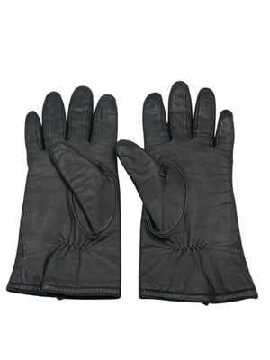 Thinsulate Black Leather Winter Gloves – Size M – Excellent Preowned Condition