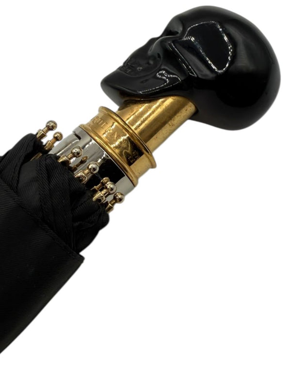 Alexander McQueen Black Skull Handle Umbrella – Brand New in Box