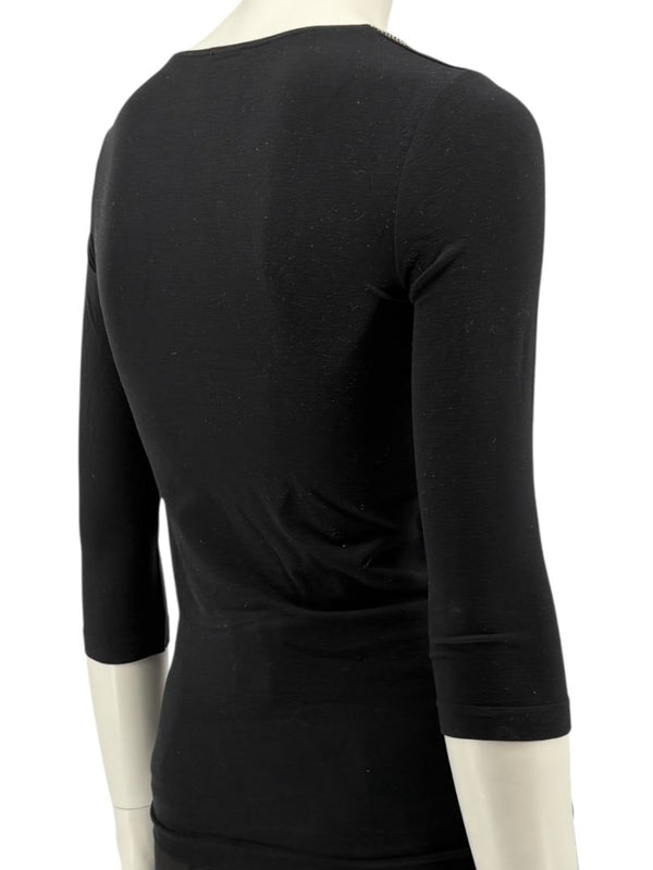 Wolford Black Embellished Neckline Pullover – Size XS