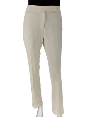 Pamella Roland Ivory Silk Tailored Pants – Fits Like XL