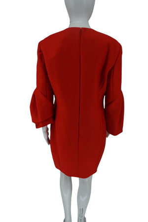 Christian Dior Red Bell Cuff Dress Size 42- NWT