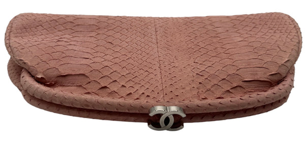 Chanel Python Timeless Clutch Pink