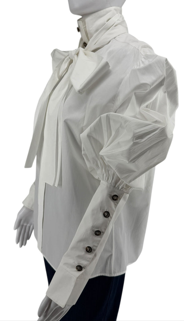 Chanel Pre Fall 2013 "Edinburgh Collection" Bow Poplin Shirt