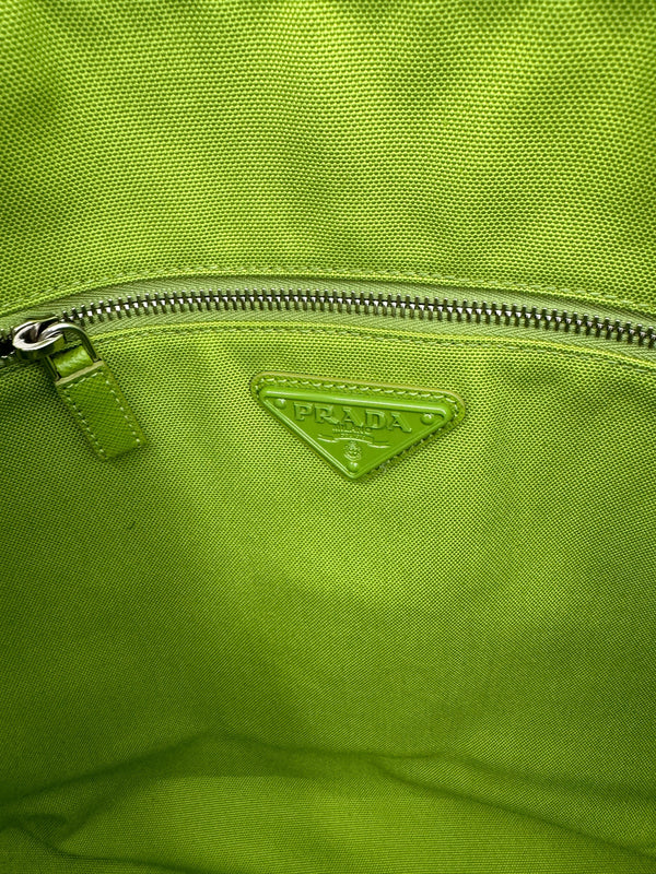 Prada Lime Green Large Tote
