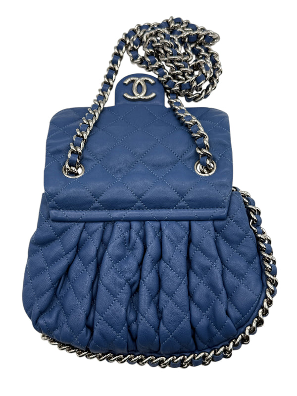 Chanel Cruise 2012 Chain Around Small Crossbody Bag - Blue