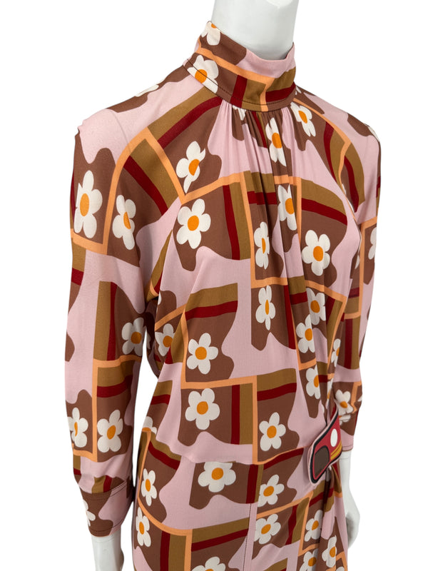 Prada SS 2017 Floral Print Dress - Size 10