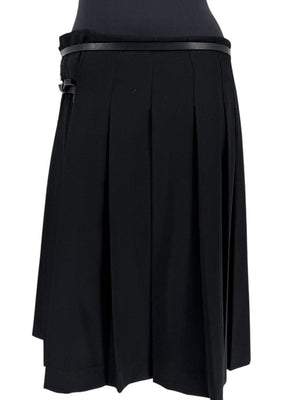 Burberry London Black Wool Kilt Skirt – Size US 12