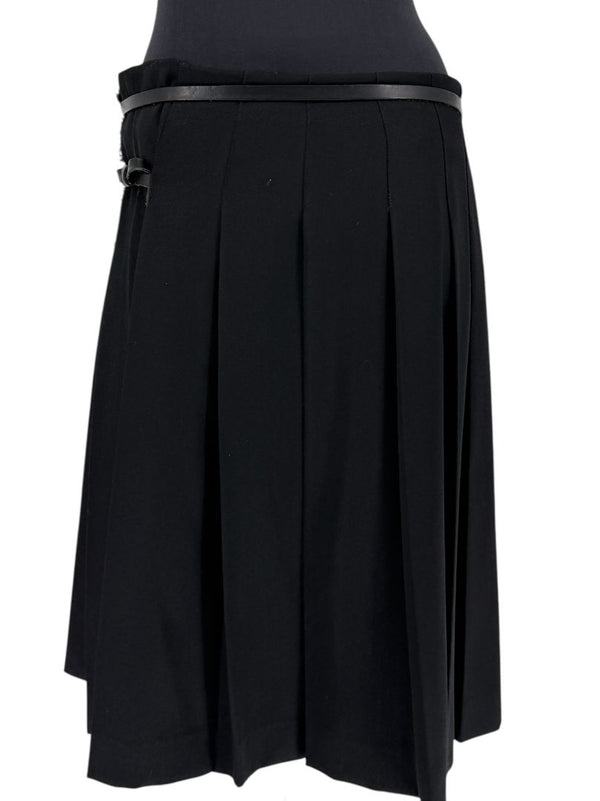 Burberry London Black Wool Kilt Skirt – Size US 12