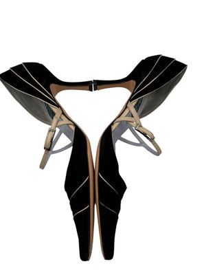 Jane Brown Two-Tone Suede & Leather Strappy Pumps – Size 40