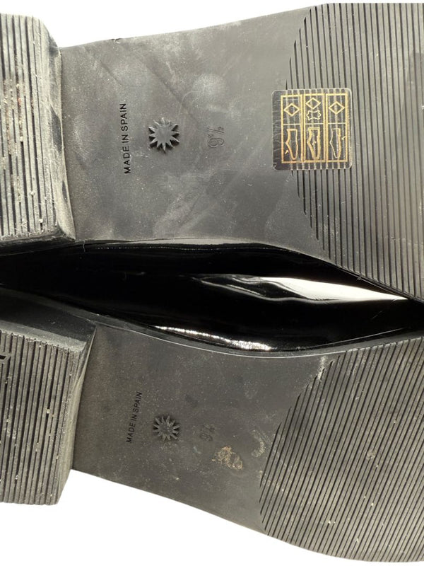 Stuart Weitzman 50/50 Over-the-Knee Boots in Black Patent Leather – Size 9.5