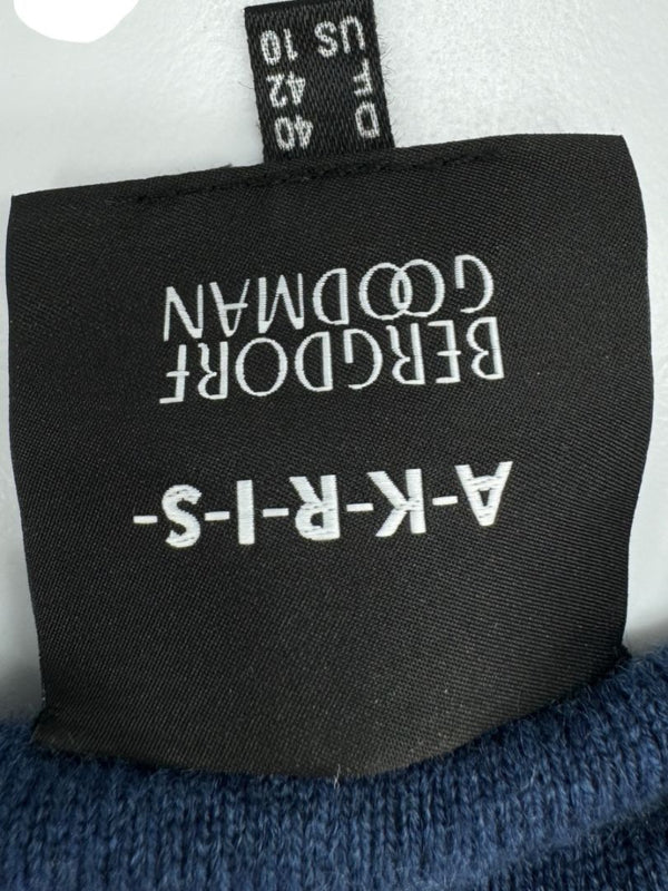 Akris Cashmere Knit Zip Dress in Navy – Size US 10 / FR 42