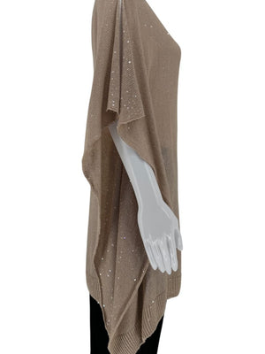 Brunello Cucinelli Linen-Silk Asymmetric Sequin Sweater – Size L