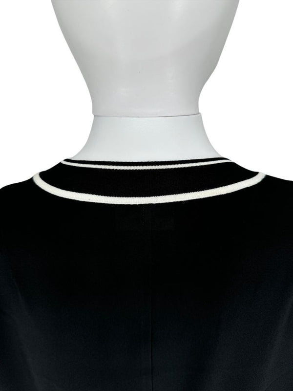 Rag & Bone Black Tipped Knit T-Shirt Dress - M