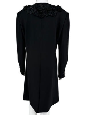 Pamella Roland Embellished Collar Longline Jacket - Large