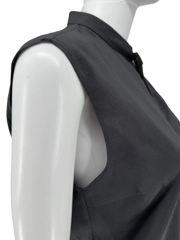 Brunello Cucinelli Sleeveless Silk Blouse with Chain Detail - XL