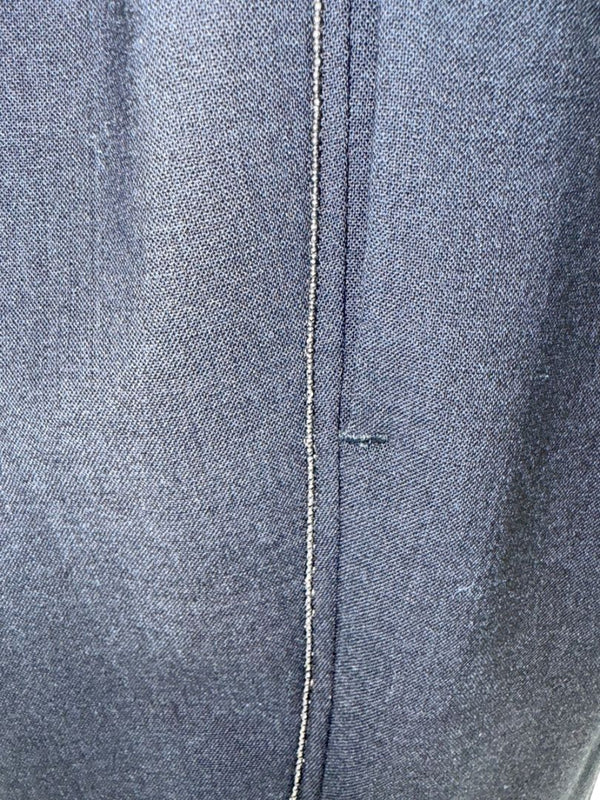 Brunello Cucinelli Navy Wool-Blend Elastic Waist Trousers - IT 44