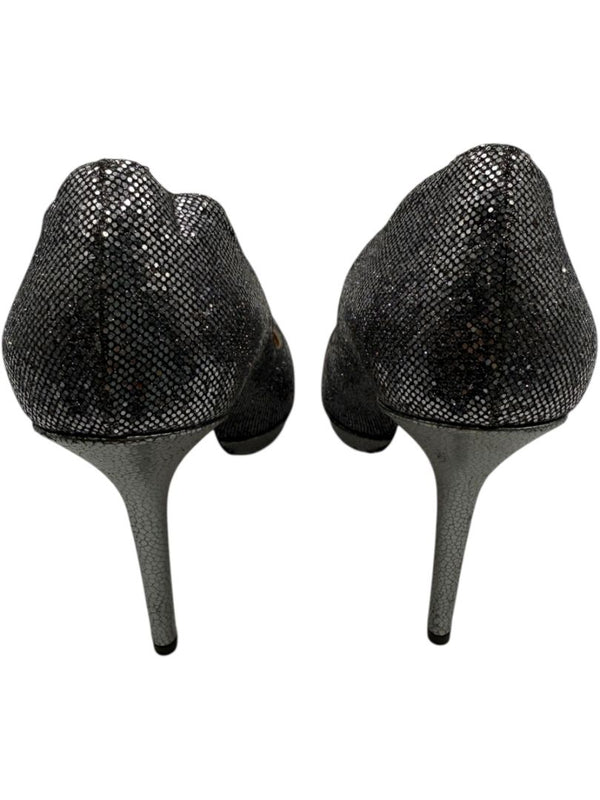 Jimmy Choo Black & Silver Glitter Dégradé Pumps – Size 39