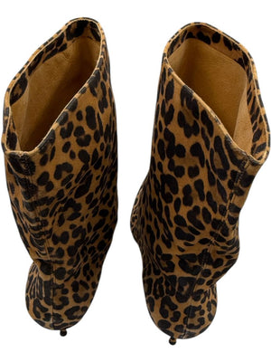 Aquazzura Leopard Print Calf Hair Booties – Size 39