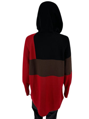 Akris Cashmere Colorblock Zip Hoodie - Size US 10