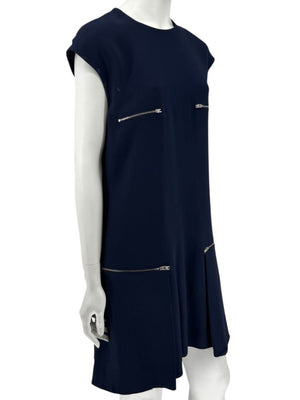 Stella McCartney Navy Zip-Detail Shift Dress - Size IT 44