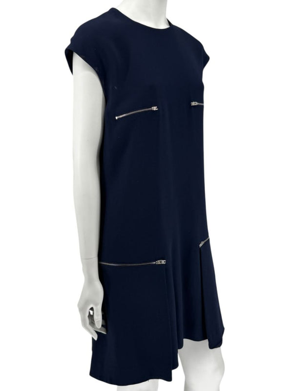 Stella McCartney Navy Zip-Detail Shift Dress - Size IT 44