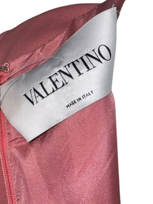 Valentino Rose Pink Crepe Ruffle Sleeve Shift Dress – Size 10