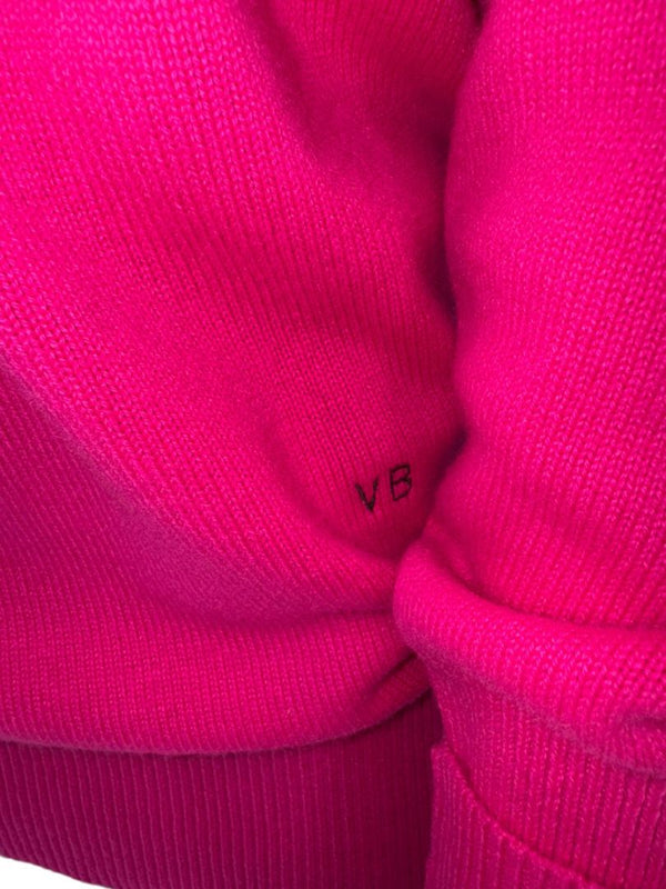 Victoria Beckham Fuchsia Cashmere-Blend Turtleneck Sweater – Size L