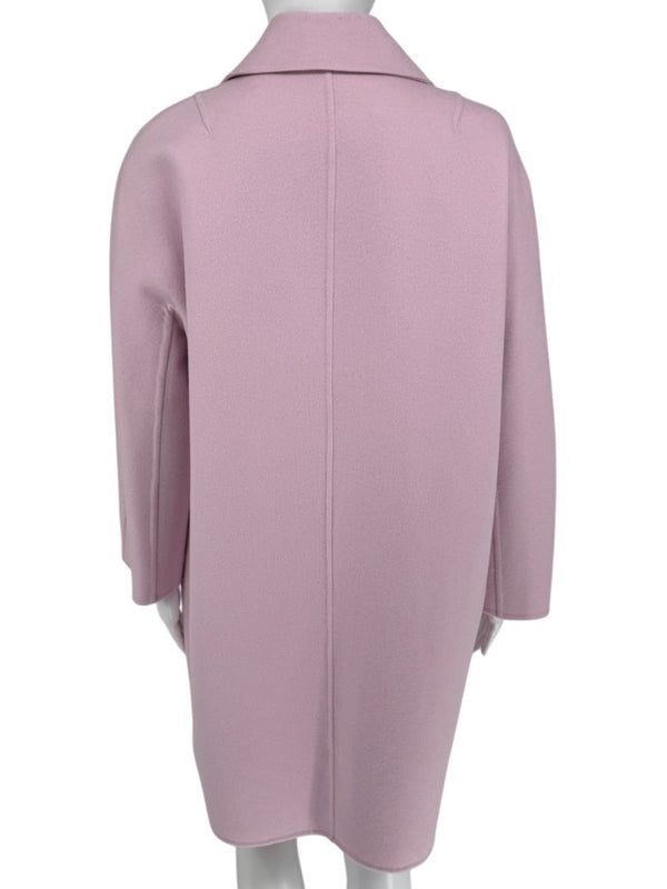 Jil Sander Pale Pink Virgin Wool Button-Front Coat – FR 38
