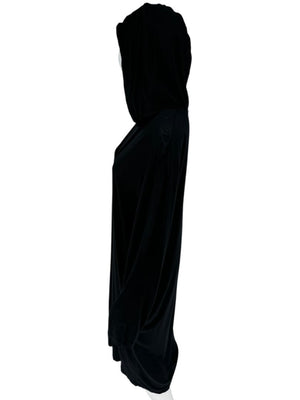 Acne Studios 'Frost Fluid' Black Viscose Hooded Dress – Size M