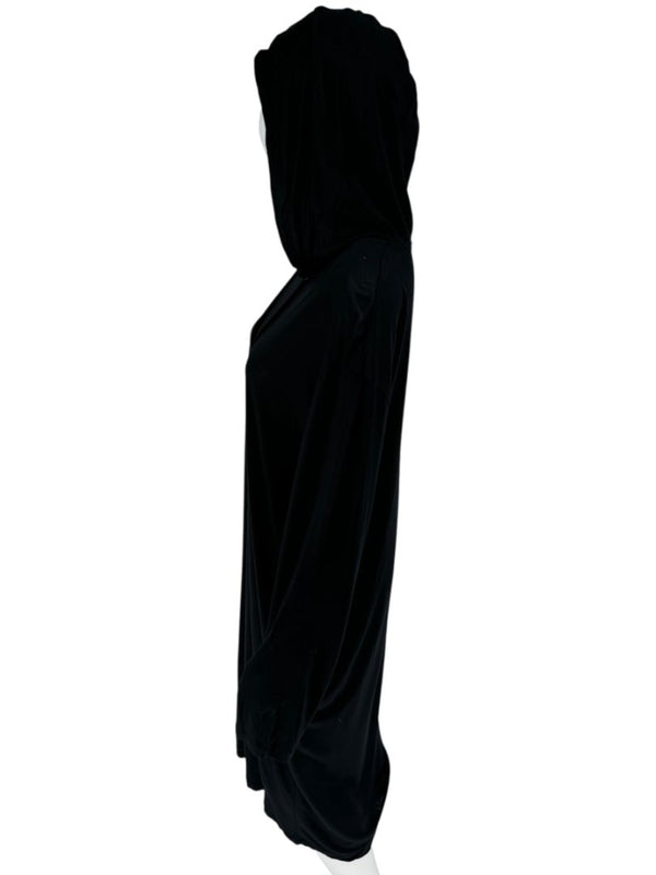 Acne Studios 'Frost Fluid' Black Viscose Hooded Dress – Size M