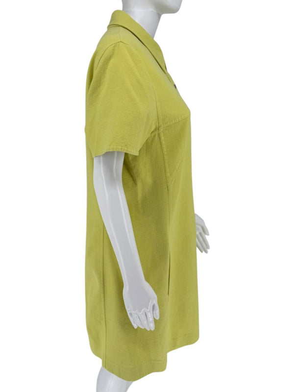 A-K-R-I-S- Lime Snap-Front Polo Dress - Size 10