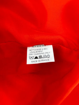 Lanvin 2009 Sculptural One-Shoulder Red Silk Dress – Large