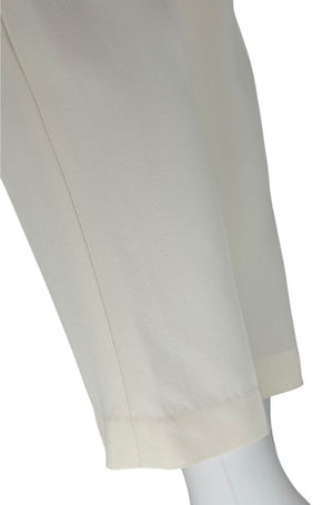 Brunello Cucinelli Ivory Elastic Waist Pull-On Pants – Size IT 44 / US 8