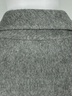 Akris Light Grey Double-Breasted Cashmere Coat - Size US 6