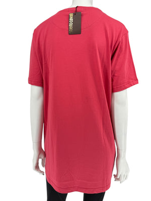 Roberto Cavalli Red Graphic Snake Logo T-Shirt – Size XXL