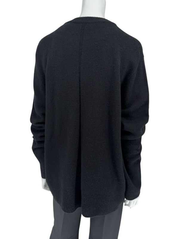 The Row Black Wool-Cashmere Crewneck Sweater – Size M
