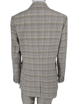 Gabriele Hearst Plaid Wool Blend Pantsuit – Size 46