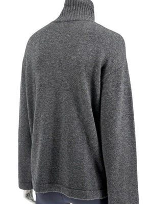 S MaxMara Charcoal Wool-Cashmere Turtleneck Sweater – Size S