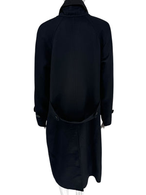 Pamella Roland Navy 100% Cashmere Double-Breasted Coat – L/XL