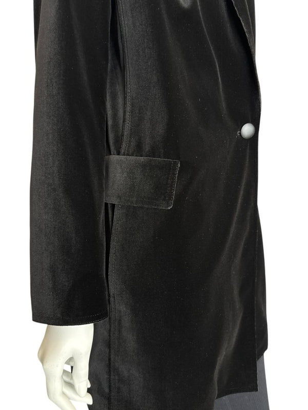 Akris Punto Black Velvet Single-Breasted Blazer – Size 10