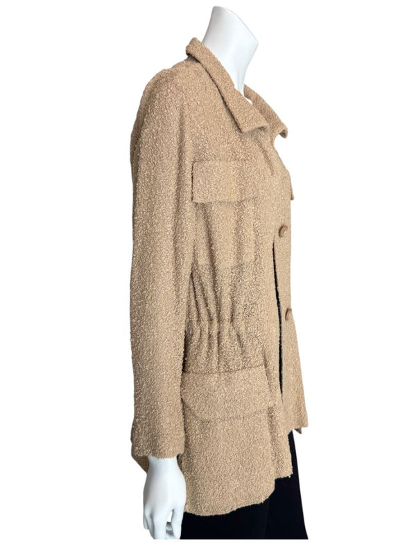 Akris Beige Bouclé Utility Jacket – Size 8