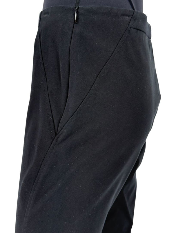 Brunello Cucinelli Black Cropped Stretch Cotton Trousers – Size US 10 / IT 46