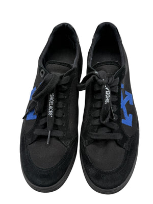 Off-White 2.0 Low Top Sneakers in Black & Blue Suede – Men’s Size 42 EU