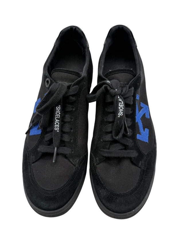 Off-White 2.0 Low Top Sneakers in Black & Blue Suede – Men’s Size 42 EU