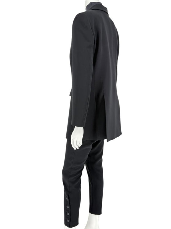 Altuzarra Black Satin-Lapel Tuxedo Blazer & Pants Set – Size IT 44 (US 10