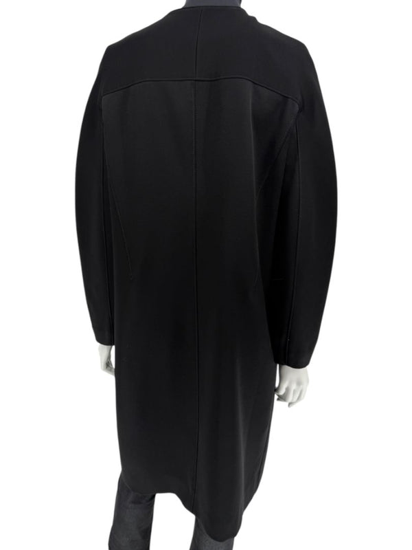 Pamella Roland Black Open-Front Longline Coat – Large